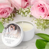 Newlyweds Photo Overlay Thanks So Much Mini Candle Favors