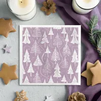 Purple Christmas Pattern#6 ID1009 Paper Dinner Napkins