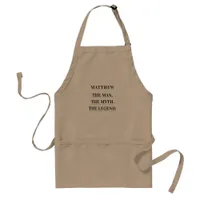 Man myth legend name fun adult apron