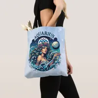 Aquarius Water Bearer Beautiful Woman Astrology  Tote Bag