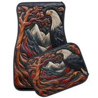 Nature’s Grace Eagle Design Car Floor Mat