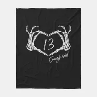 Heart Skeleton Hand Classic Fleece Blanket