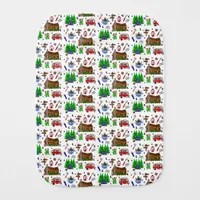 Personalized Camping Themed  Happy Camper Baby Burp Cloth