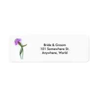 Purple Thistle Return Address Labels