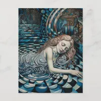 Sleeping in the Art Museum Postcard