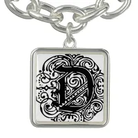 Monarchia Black "D" Charm Bracelet