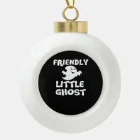 Little Boo Halloween Print  Ceramic Ball Christmas Ornament