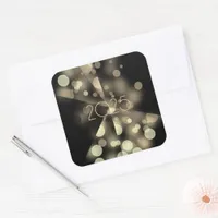 2025 new year with golden bubbles square sticker