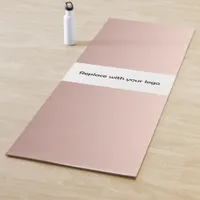 Company logo rose gold rectangle business yoga mat