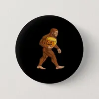 Bigfoot Halloween Trumpkin Pumpkin Classic Button