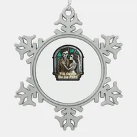 Valentine Till Death Do Us Part Romantic Style Snowflake Pewter Christmas Ornament