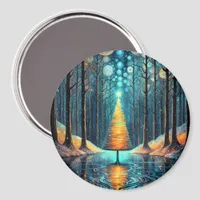 Iridescent Holiday Dream 🎄 Glowing Christmas Tree Magnet