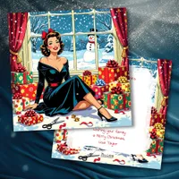 A Vintage Christmas Nostalgic Poem Personalized Holiday Card