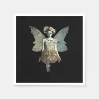 Whimsigoth Zombie Fairy Old Timey Gothic Moody Art Napkins