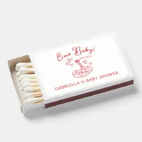 Ciao Baby! Hand Drawn Italian Pasta Baby Shower Matchboxes