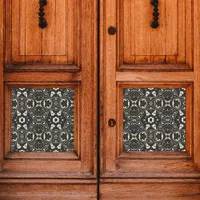 Elegant Ornate Faux Gold Damask On Black Decoupage Tissue Paper