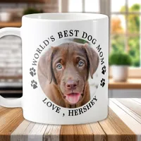 World's Best Dog Mom Personalized Pet Picture Coffee Mug