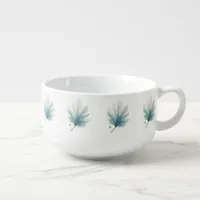 Coastal Tropical botanical leaf Soup Mug