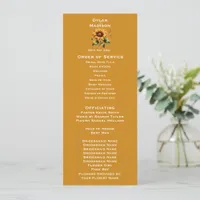 Modern Sunflower Wedding Program