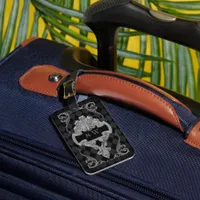 Steampunk Goth Monogrammed Luggage Tag