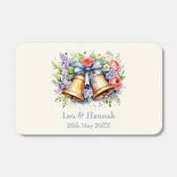 Traditional Wedding Bells Flowers Personalized Matchboxes