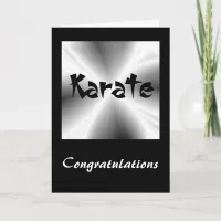 Karate Silver Congratulations Card