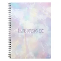 Boho Rainbow Clouds Goals Notebook