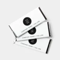 Simple White Your Logo Company Personalized Hershey Bar Favors