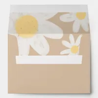 Boho Daisy Floral Envelope