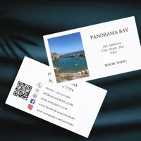 Photo rental travel tourism QR code Business Card