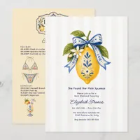 La Dolce Vita Amalfi Coast Italian Bachelorette Invitation
