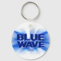 Blue Wave Democractic Keychain