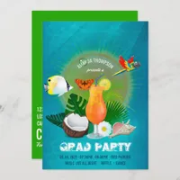 Cool Exotic Graduation Party Invitation