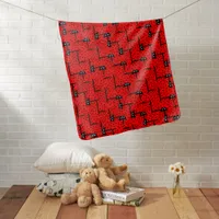 Fun and cute red ladybugs, digital art baby blanket