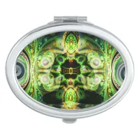 Yoga Spirit Sounds Energy Fractals Visionary Art Compact Mirror