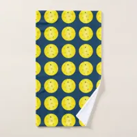 Pickleball Balls Patterned Locker Room Hand Towel