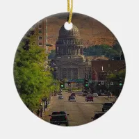 State Capital  in Boise, Idaho Ceramic Ornament