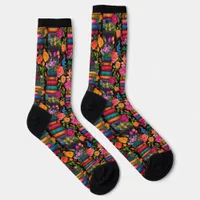 Rainbow Books and Roses Reader's  Socks