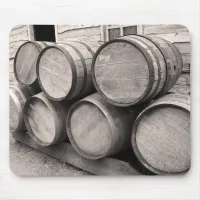 Wooden Whiskey Barrels Mouse Pad