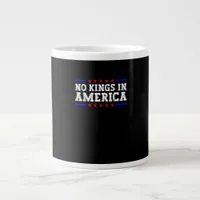 No Kings In America Resist Retro Vintage Graphic Giant Coffee Mug