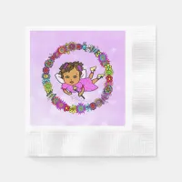 Purple Fairy with Wand Whimsical Birthday Napkins