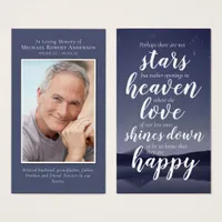 Photo Inspirational Memorial Card