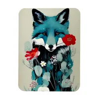 Blue Fox Flexible Photo Magnet