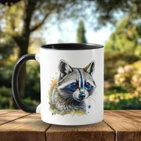 Cute Watercolor Raccoon  Mug