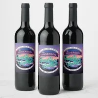 Family Reunion Mountain Lake Landscape Dk ID1126 Wine Label