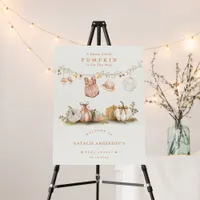 Cottagecore Little Pumpkin Clothesline Baby Shower Foam Board
