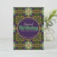  Peacock Cross Purple Green Special Birthday