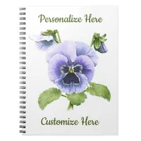 Purple Pansies Notebook