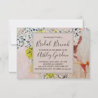 Terrazzo and Botanical Bridal Brunch Invitation