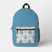 Back to School Elephant Pattern Printed Backpack